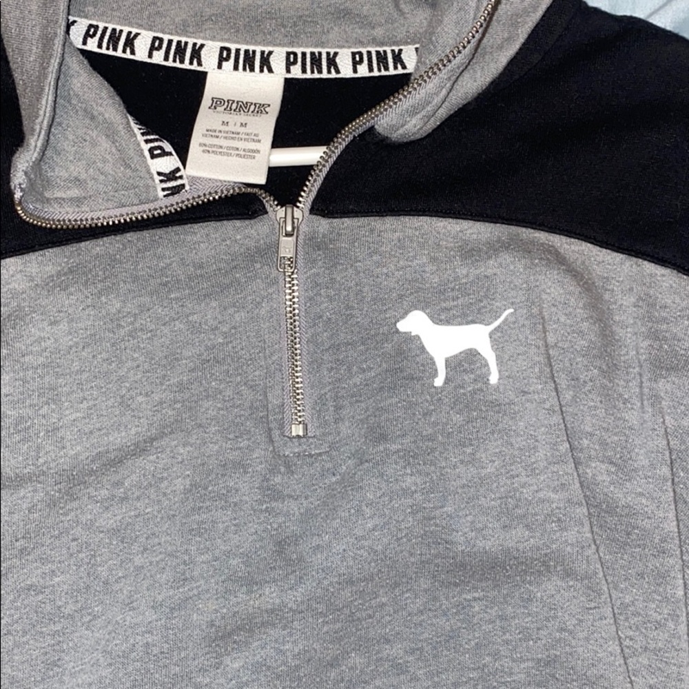 A pink sweater
